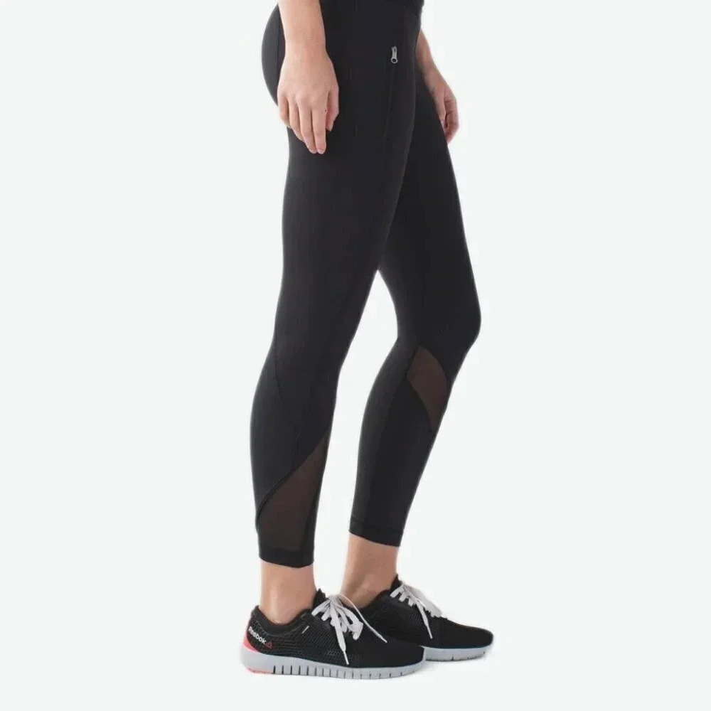 Lululemon Inspire Tight Mesh Black Color